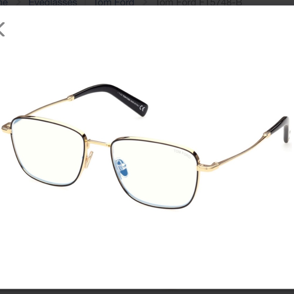 Tom Ford FT5648 028 Ophthalmic Eyeglasses Rose Gold Square 53‎ Eye Metal NWT